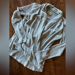 Anthropologie Saturday/Sunday Striped Gray Women's Sweater